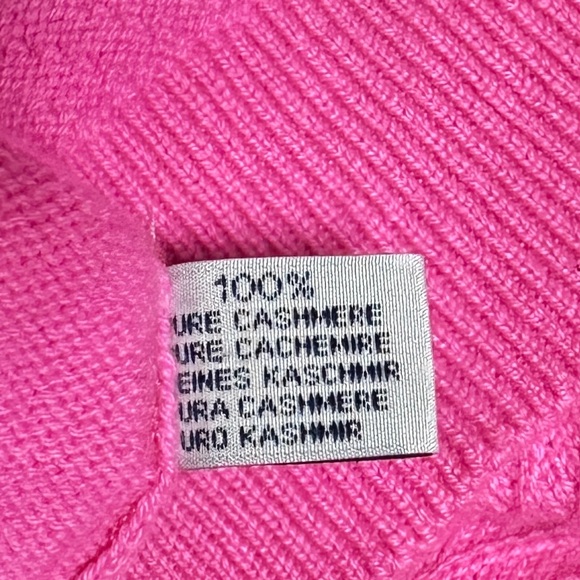 BARRIE | Cashmere Timeless Roll-Neck Jumper Pull Over Sweater Chanel Owned Pink - Picture 12 of 14